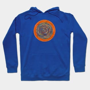 Ochre Concentric Circles Hoodie